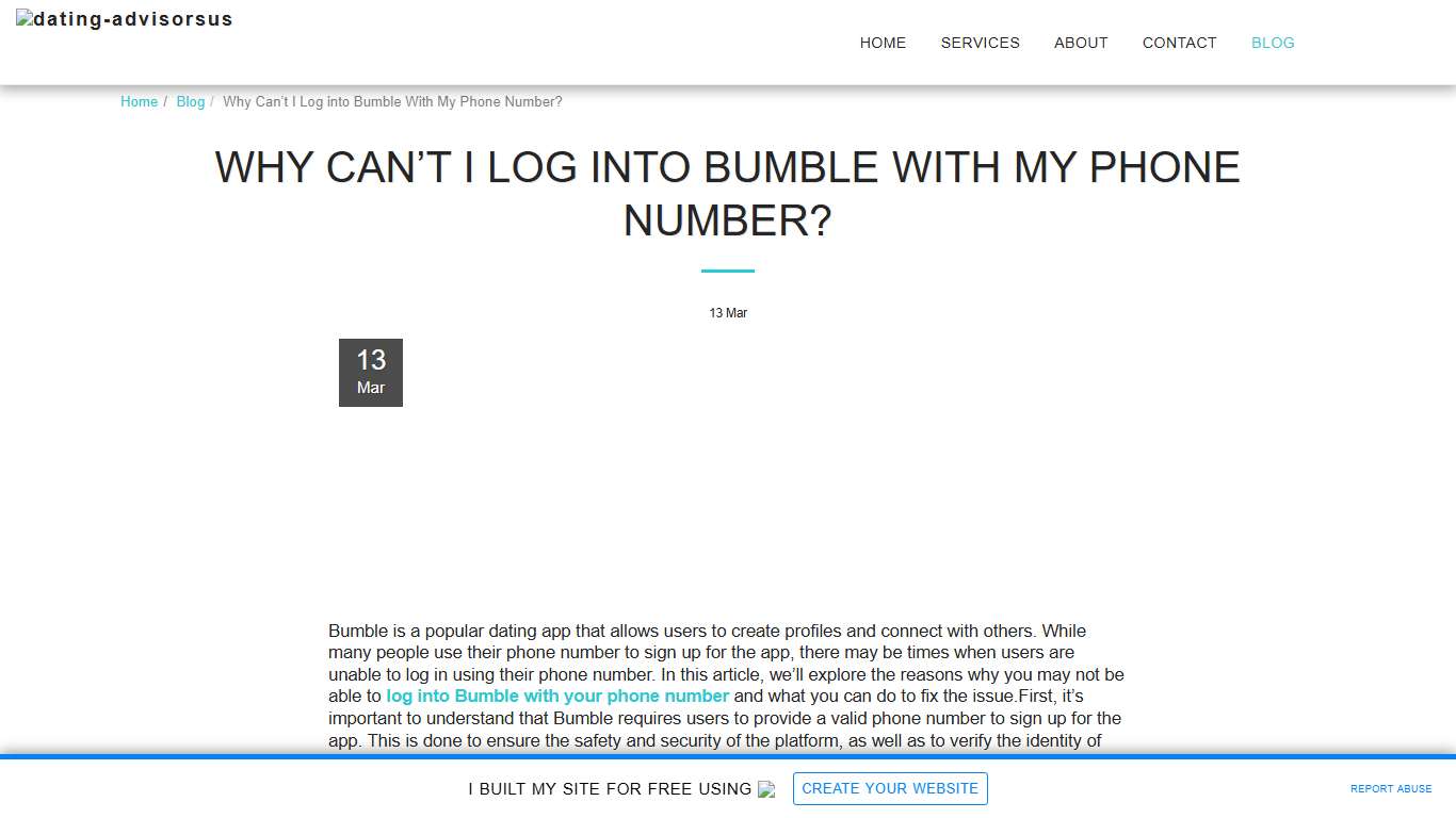 Why Can’t I Log into Bumble With My Phone Number? - dating-advisorsus