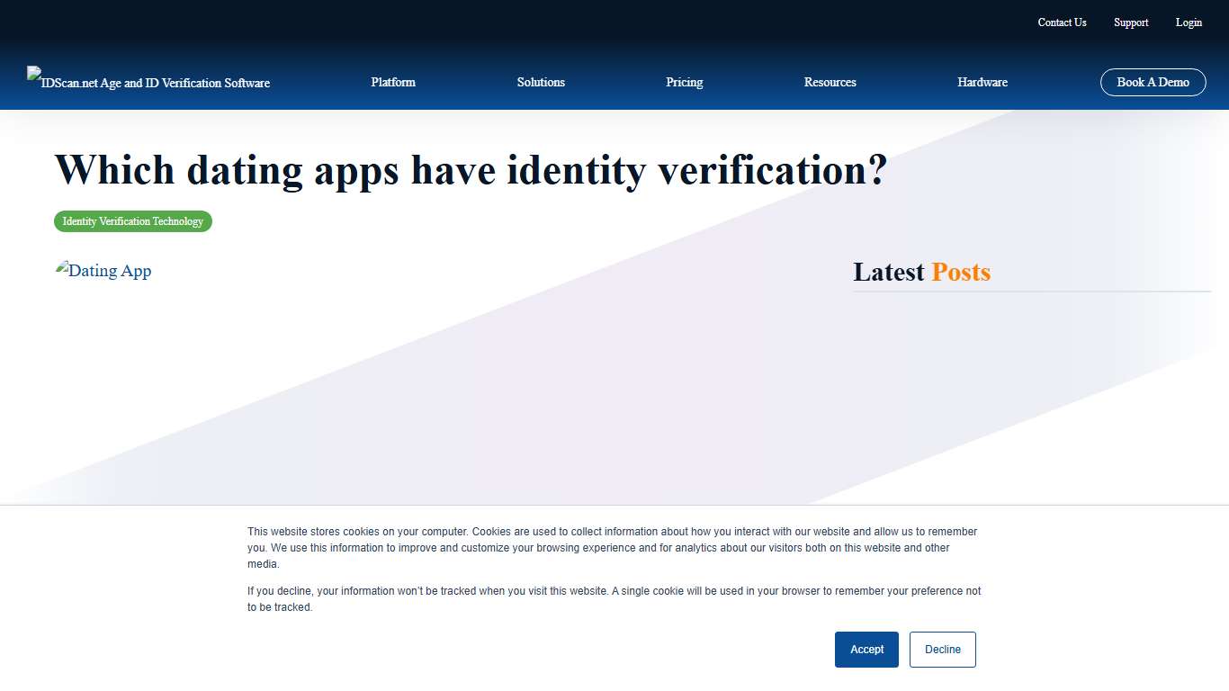 Which dating apps have identity verification?